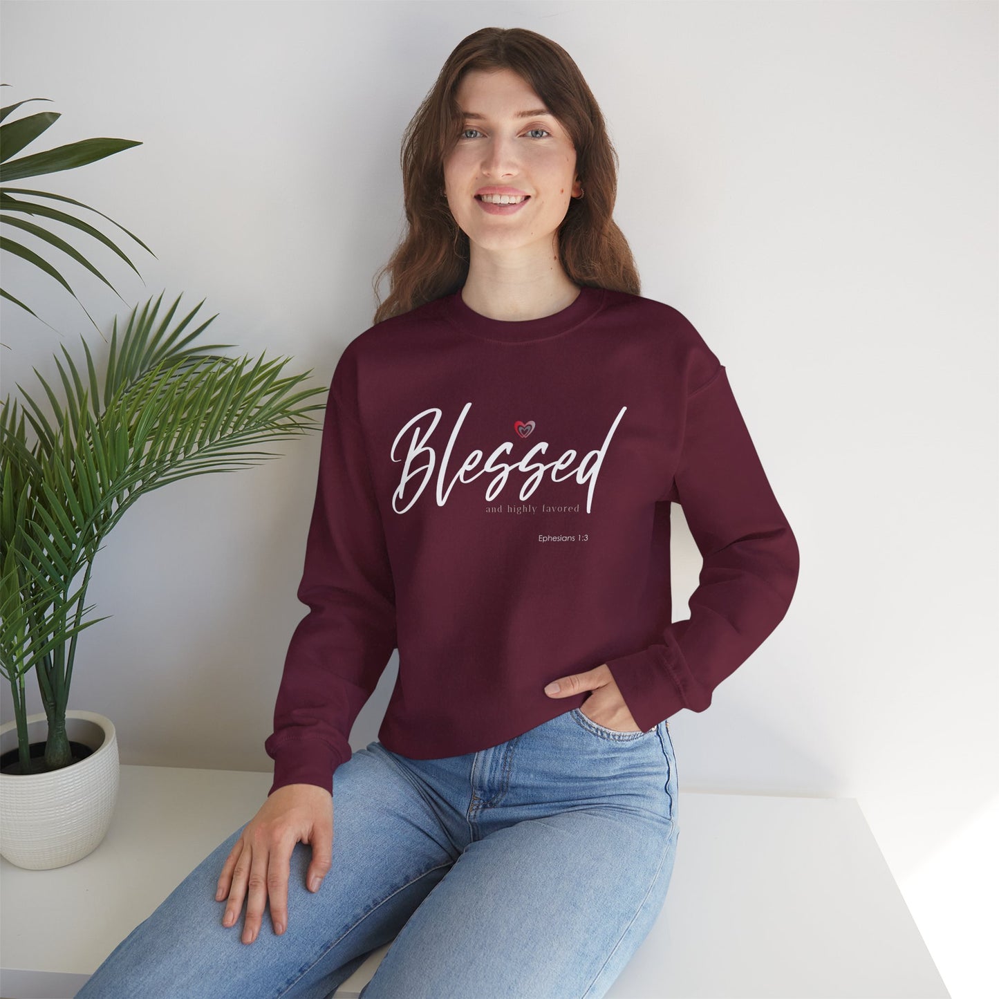 "Blessed" Women's Inspirational Crewneck Sweatshirt