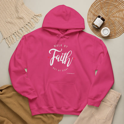 "Walk by Faith Not by Sight" Motivational Pullover Hoodie