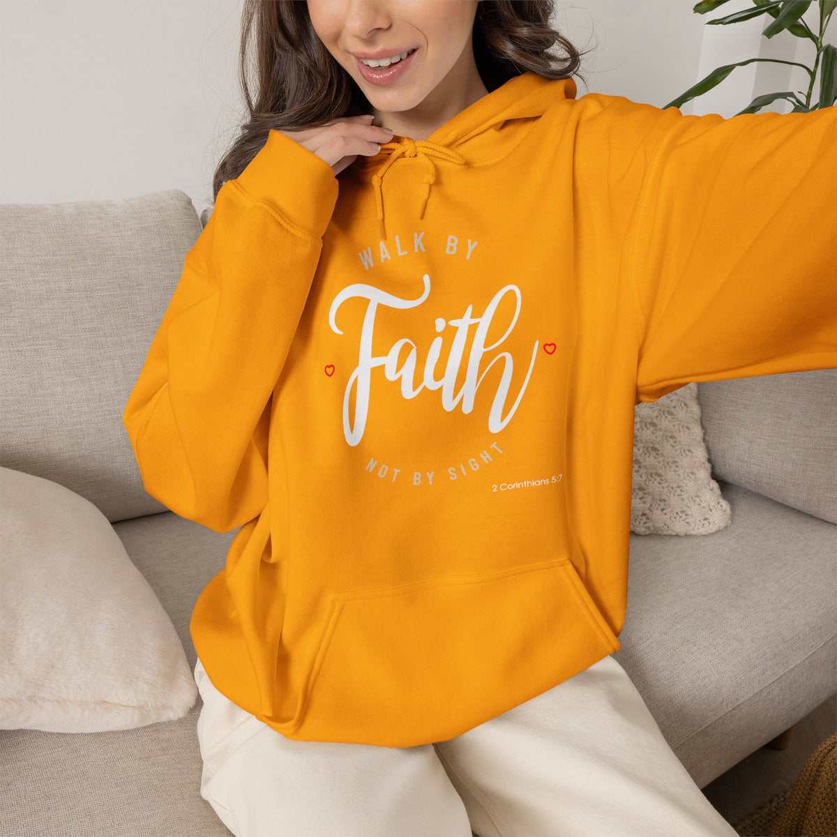 "Walk by Faith Not by Sight" Motivational Pullover Hoodie