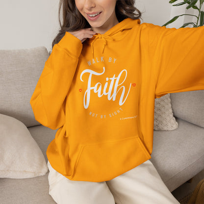 "Walk by Faith Not by Sight" Motivational Pullover Hoodie