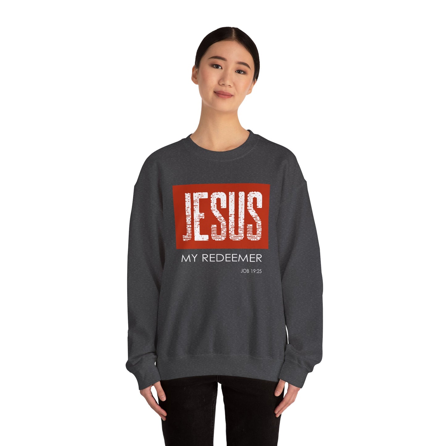 "Jesus My Redeemer" Inspirational Crewneck Sweatshirt