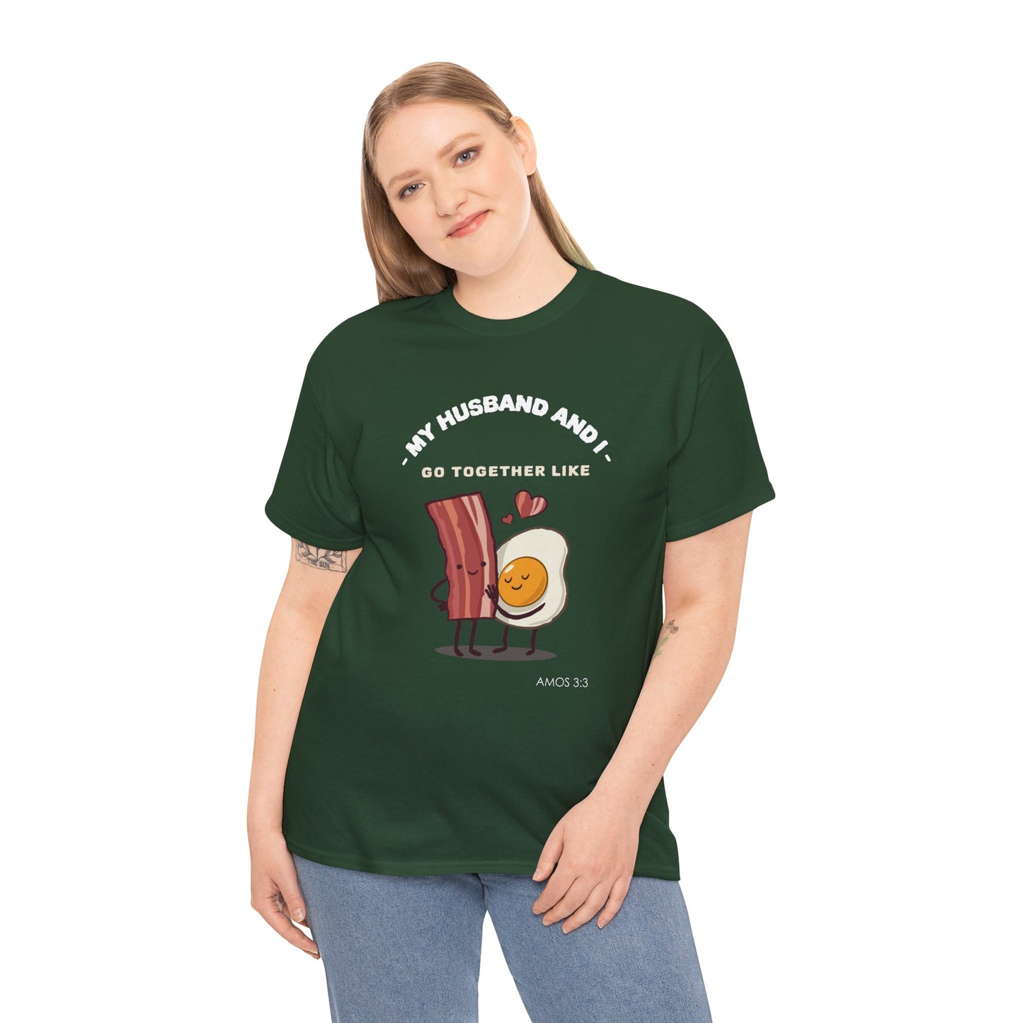 "My Husband and I Go Together Like Bacon & Eggs" Couple Breakfast Graphic Tee