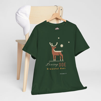 "Loving Doe Graceful Deer" Women's Inspirational Graphic T-Shirt