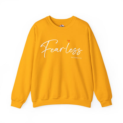 "Fearless" Inspirational Crewneck Sweatshirt — (Proverbs 31)