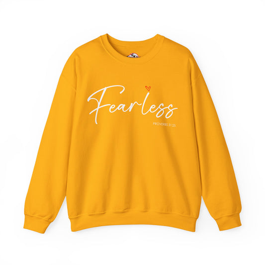 "Fearless" Inspirational Crewneck Sweatshirt — (Proverbs 31)