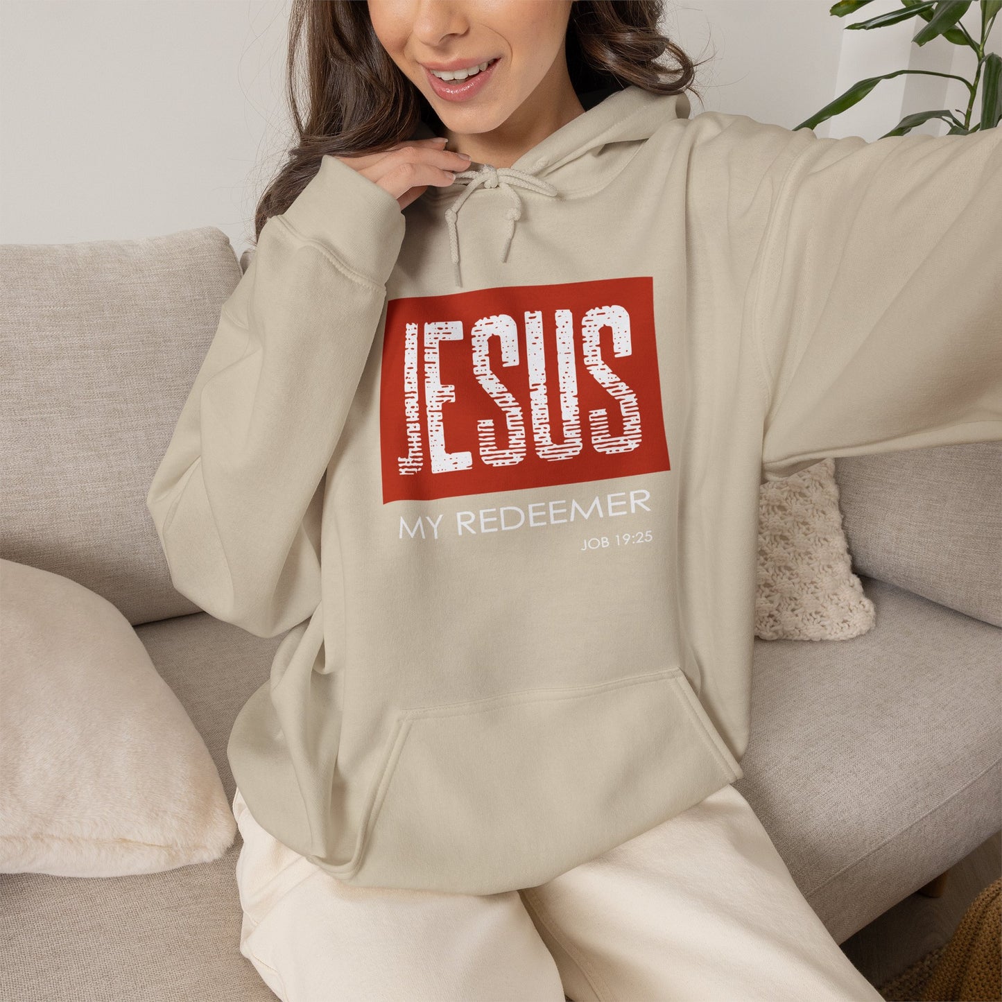 "Jesus My Redeemer" Inspirational Pullover Hoodie