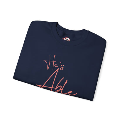 "He's Able" Women's Inspirational Crewneck Sweatshirt