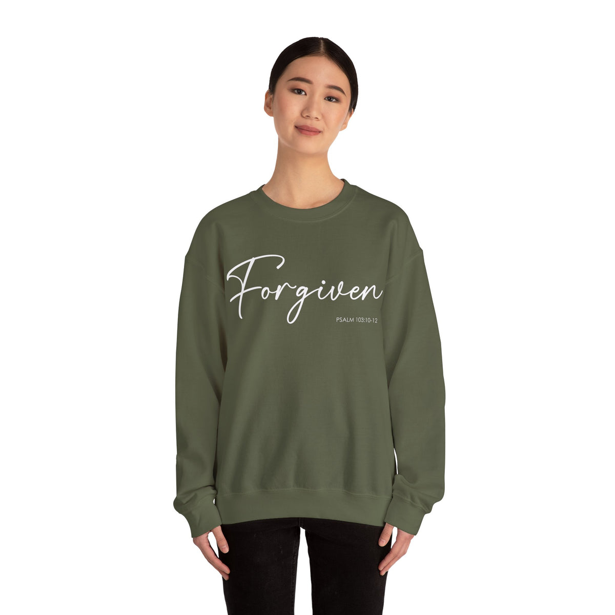 "Forgiven" Inspirational Pullover Crewneck Sweatshirt
