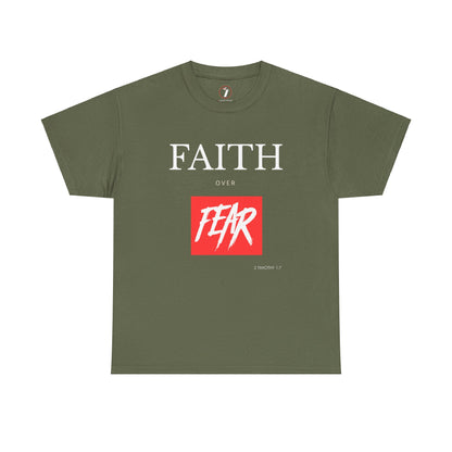 Faith Over Fear Men's Unisex Heavy Cotton Tee