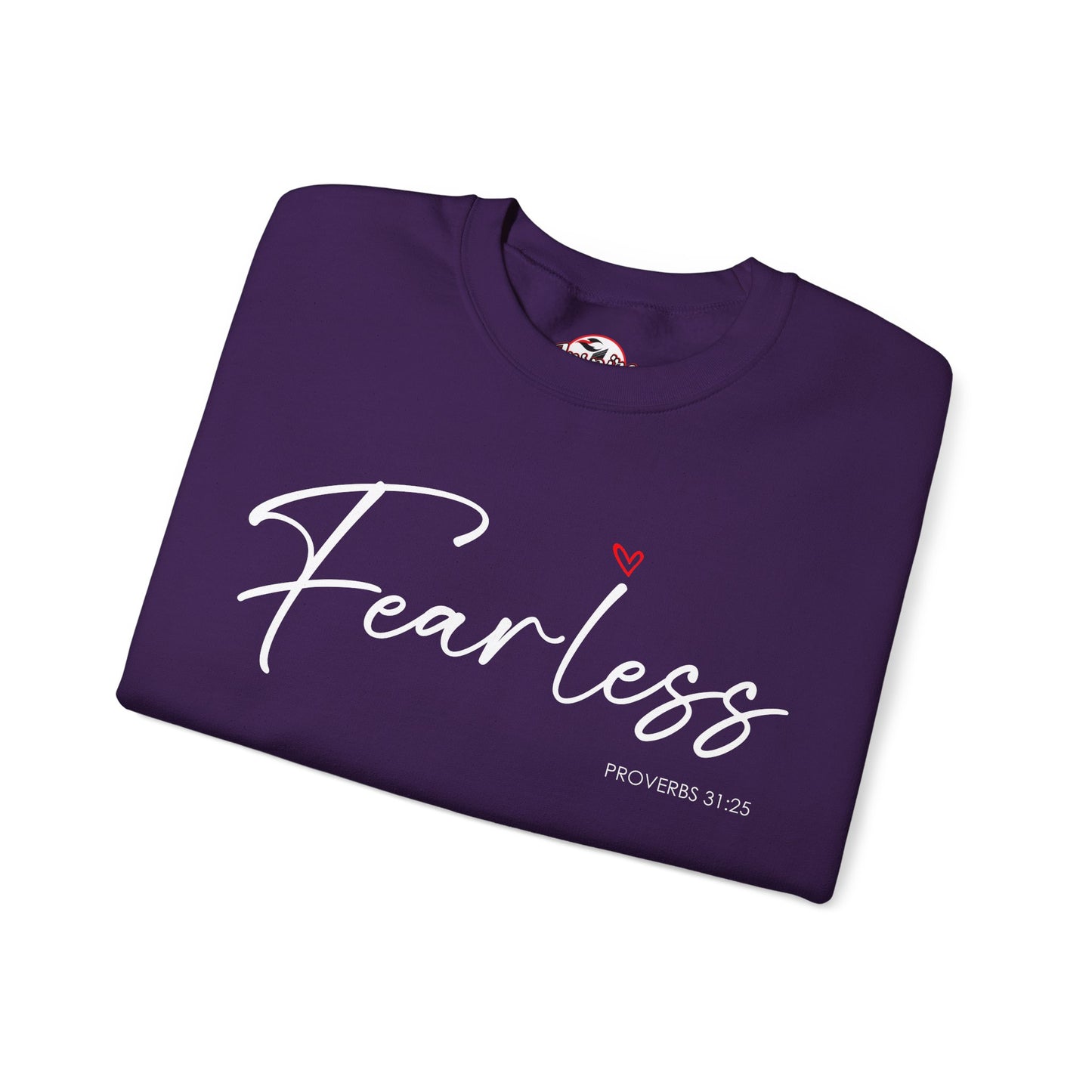 "Fearless" Inspirational Crewneck Sweatshirt — (Proverbs 31)