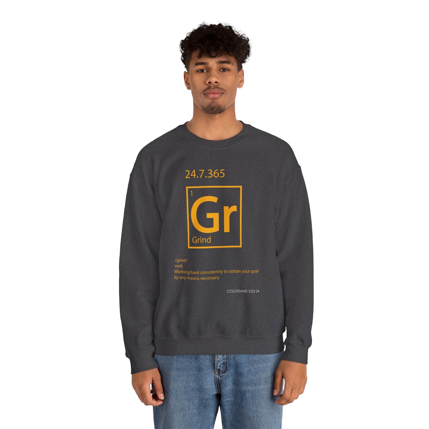 Grind 24/7/365 Motivational Element Crewneck Sweatshirt