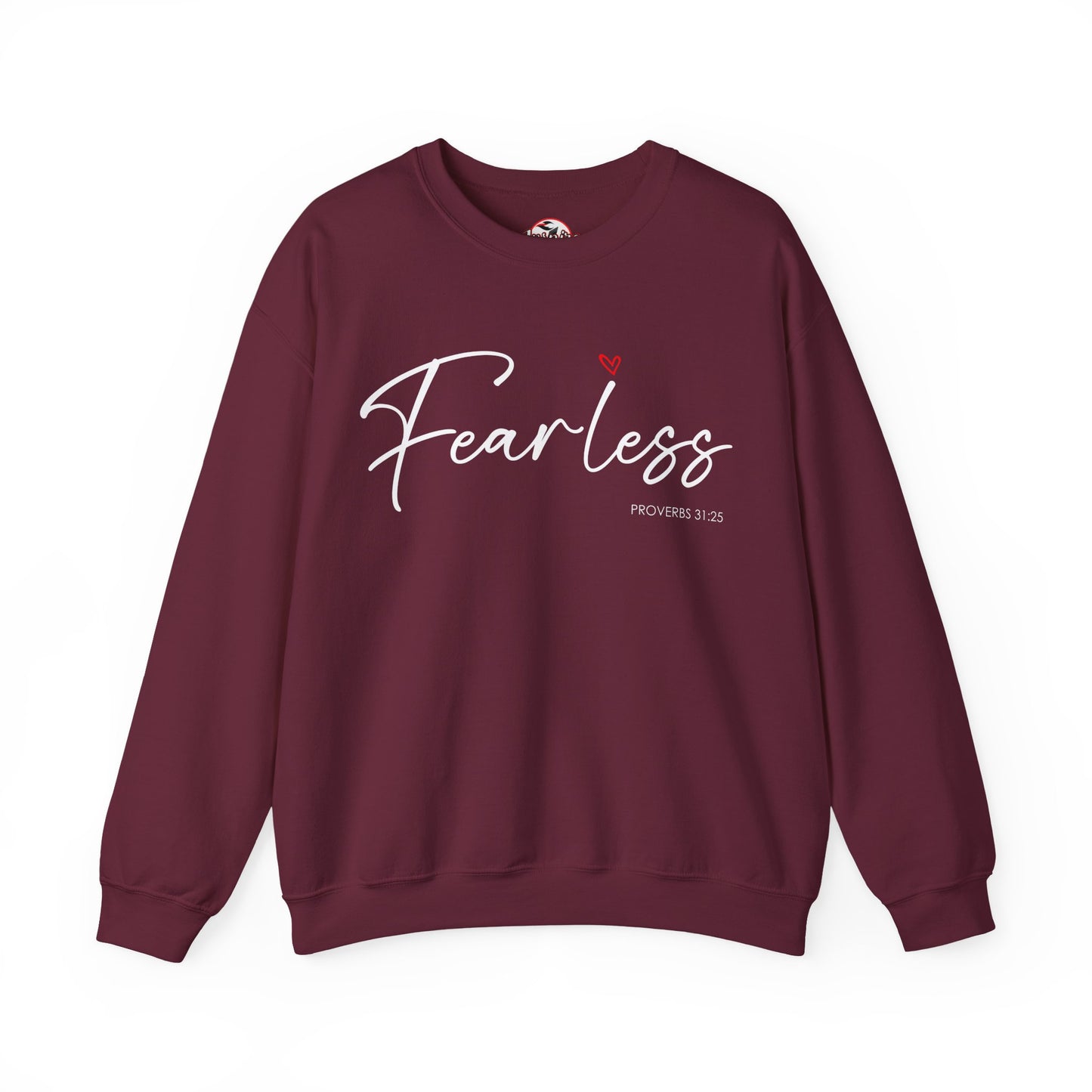 "Fearless" Inspirational Crewneck Sweatshirt — (Proverbs 31)