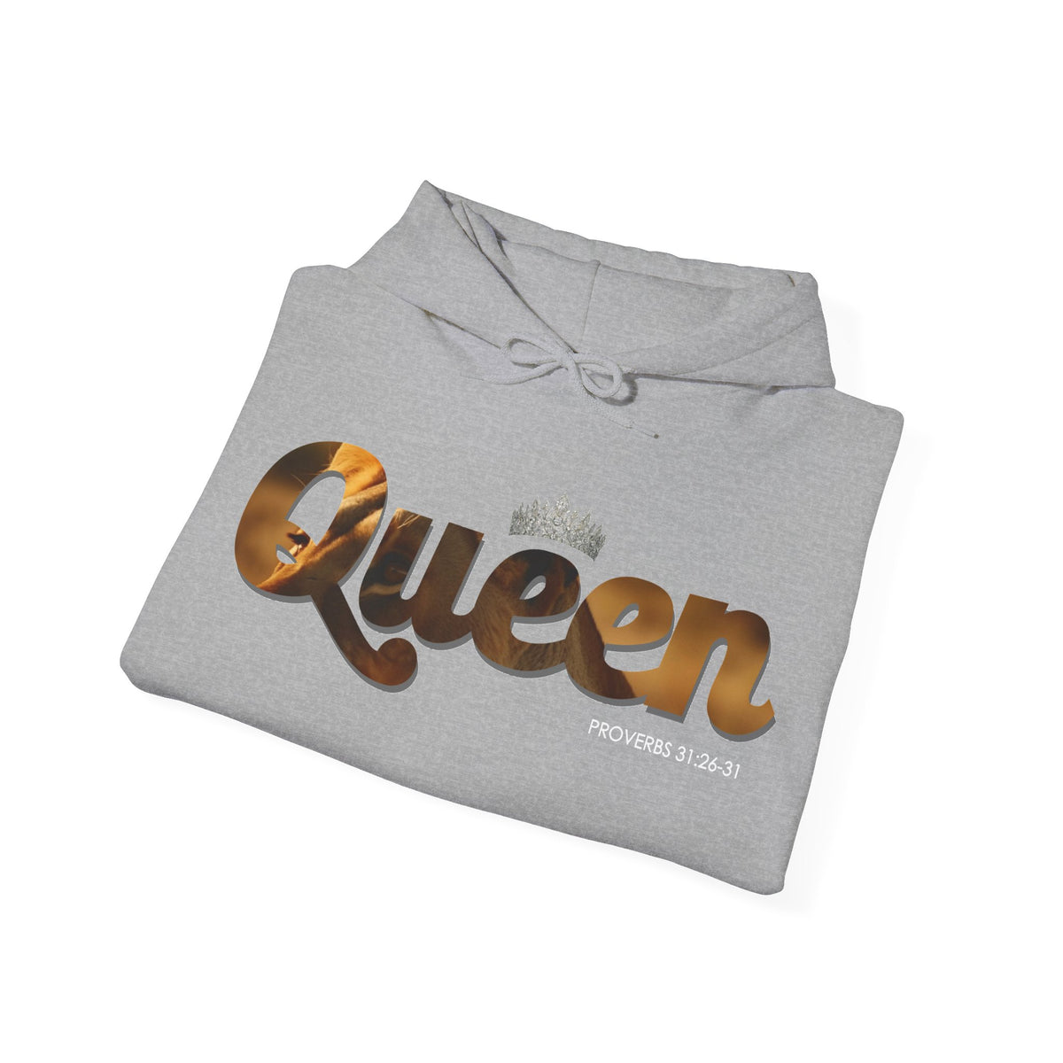 "I am Queen" Womens Affirmation Heavy Blend™ Hooded Sweatshirt