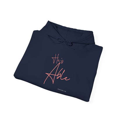 "He’s Able" Faith-Inspired Women's Pullover Hoodie