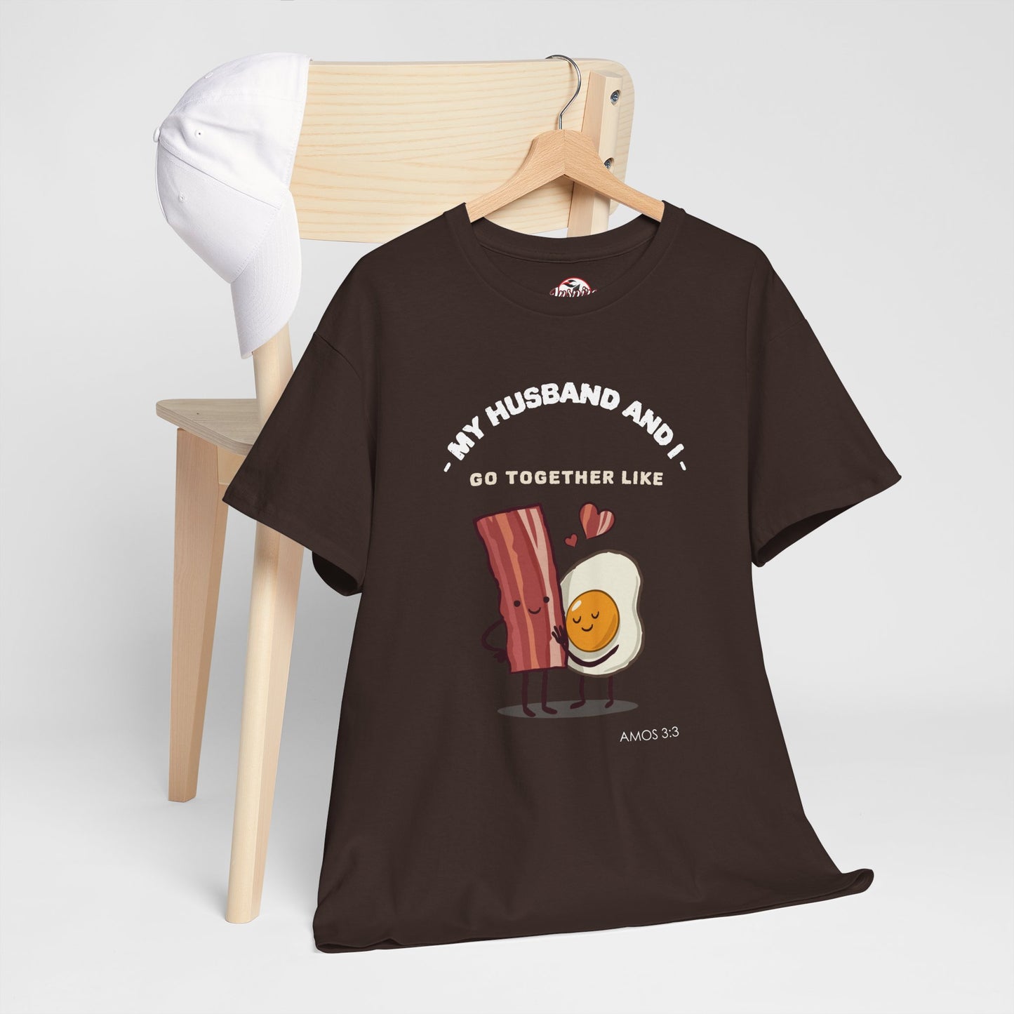 "My Husband and I Go Together Like Bacon & Eggs" Couple Breakfast Graphic Tee