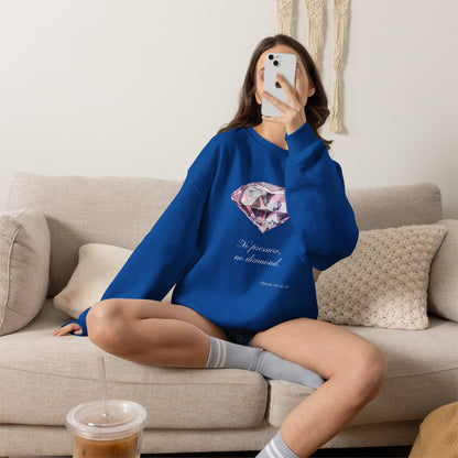 "No Pressure, No Diamond" Inspirational Crewneck Sweatshirt