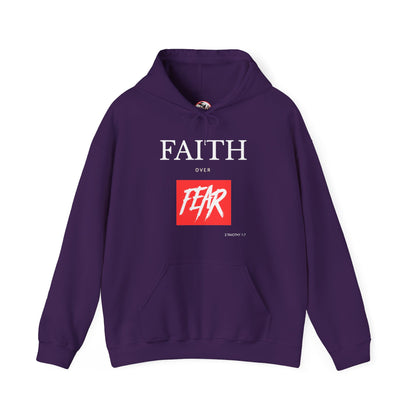 "Faith Over Fear" Inspirational Pullover Hoodie