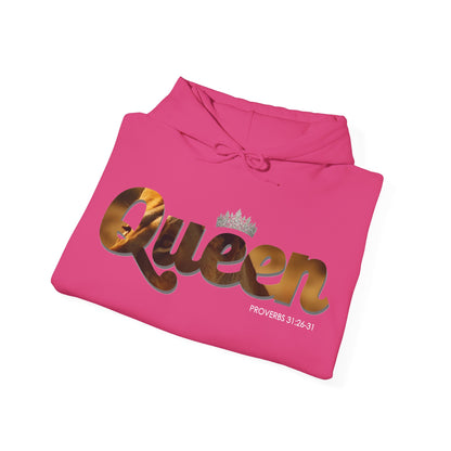 "I am Queen" Womens Affirmation Heavy Blend™ Hooded Sweatshirt