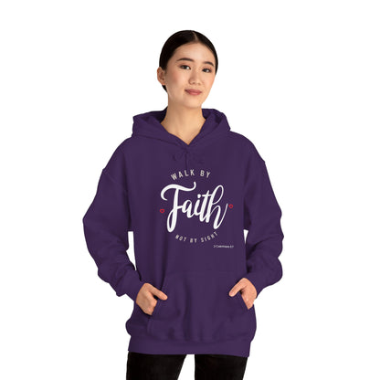 "Walk by Faith Not by Sight" Motivational Pullover Hoodie