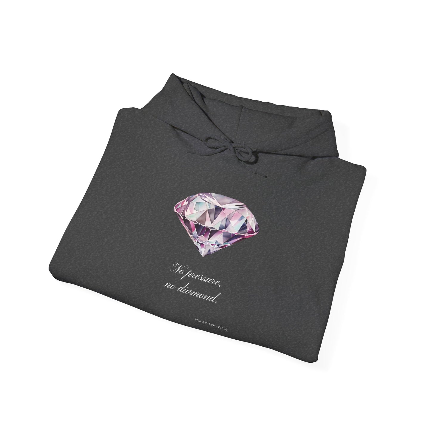 "No Pressure, no Diamond" Women's Heavy Blend™ Hooded Sweatshirt