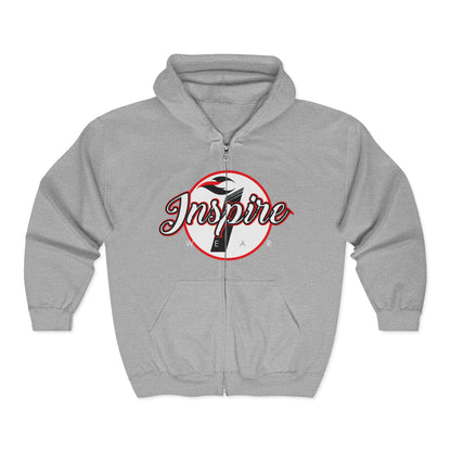 Inspire Logo Motivational Full Zip Hoodie