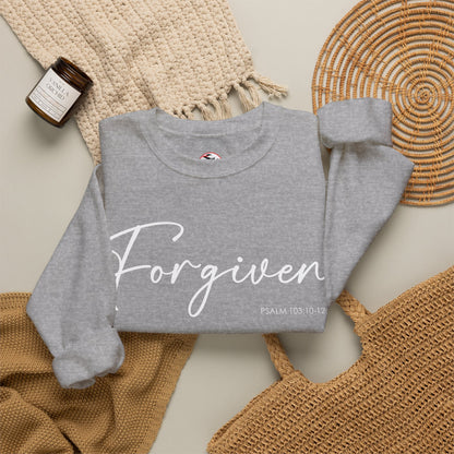 "Forgiven" Inspirational Pullover Crewneck Sweatshirt