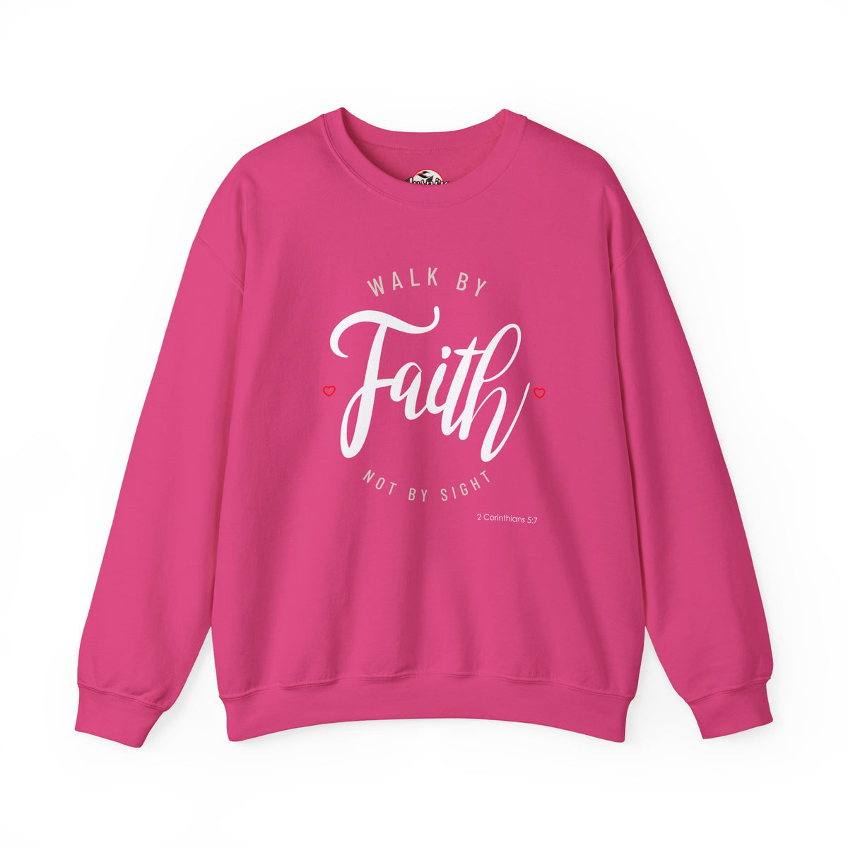 "Walk by Faith, Not by Sight" Motivational Pullover Crewneck Sweatshirt