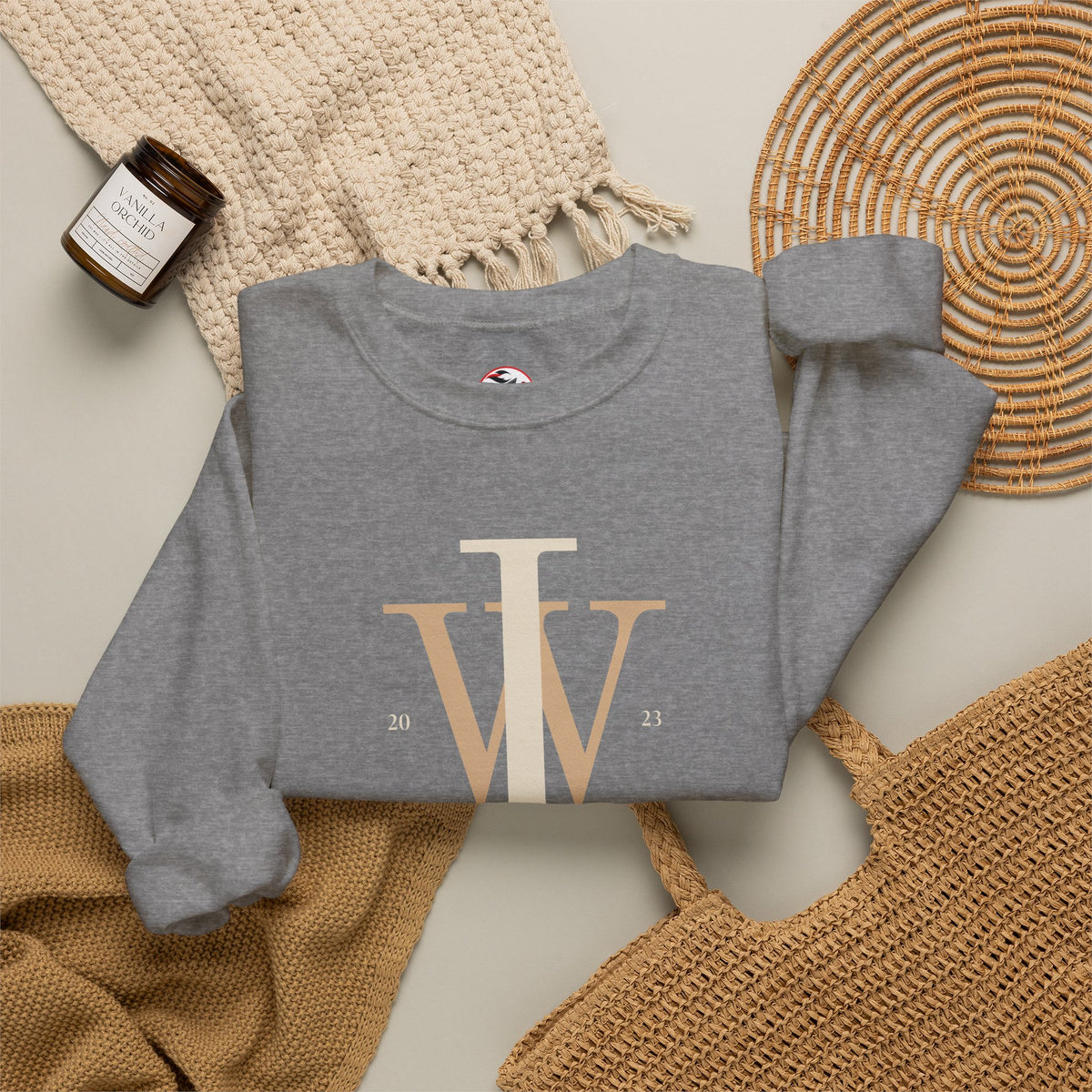 Inspire Wear IW Monogram Logo Crewneck Sweatshirt