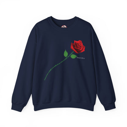 "Fearfully and Wonderfully Made" Rose Crewneck Sweatshirt