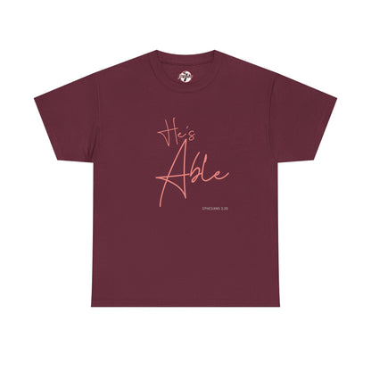 "He's Able" Women's Inspirational T-Shirt