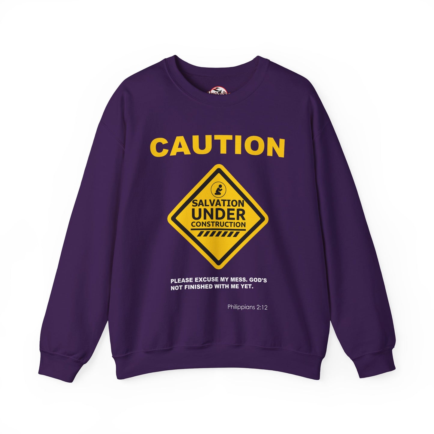 Caution: Salvation Under Construction Crewneck Sweatshirt