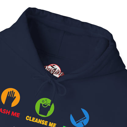"Wash, Cleanse, Restore" Inspirational Faith-Based Hoodie