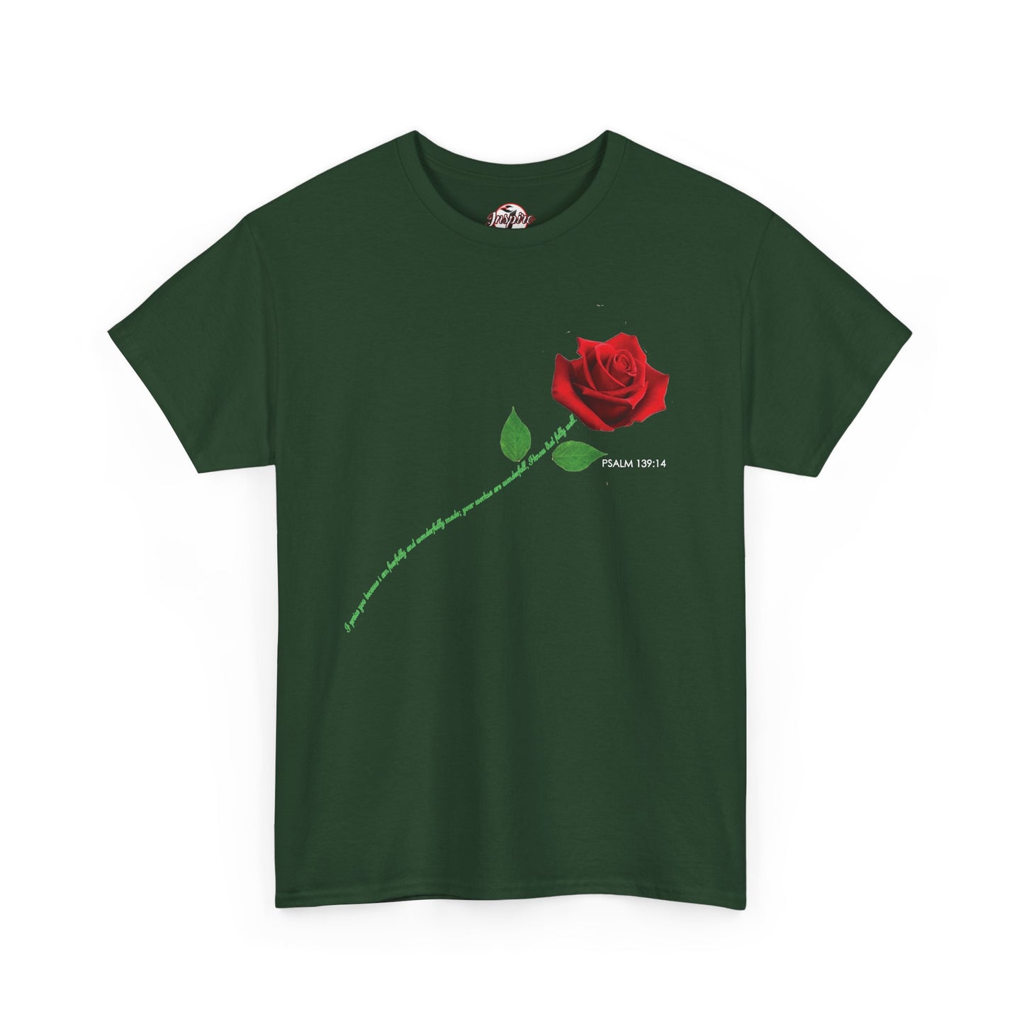 "Fearfully and Wonderfully Made" Rose Affirmative Graphic T-Shirt