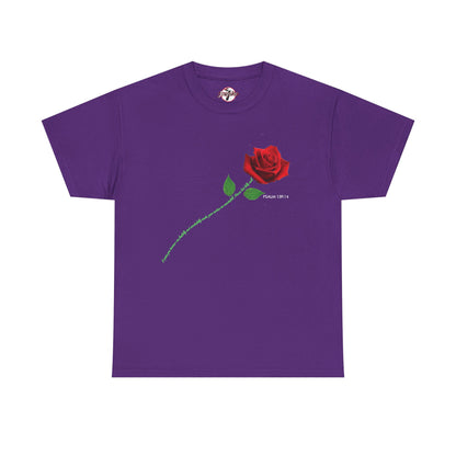 "Fearfully and Wonderfully Made" Rose Affirmative Graphic T-Shirt