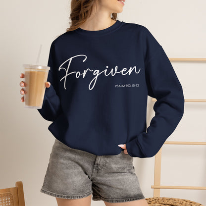"Forgiven" Inspirational Pullover Crewneck Sweatshirt