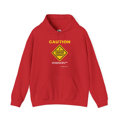 "Caution Salvation Under Construction" Graphic Pullover Hoodie