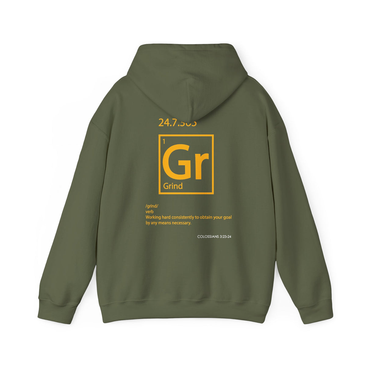 "Grind" Motivational Unisex Pullover Hoodie