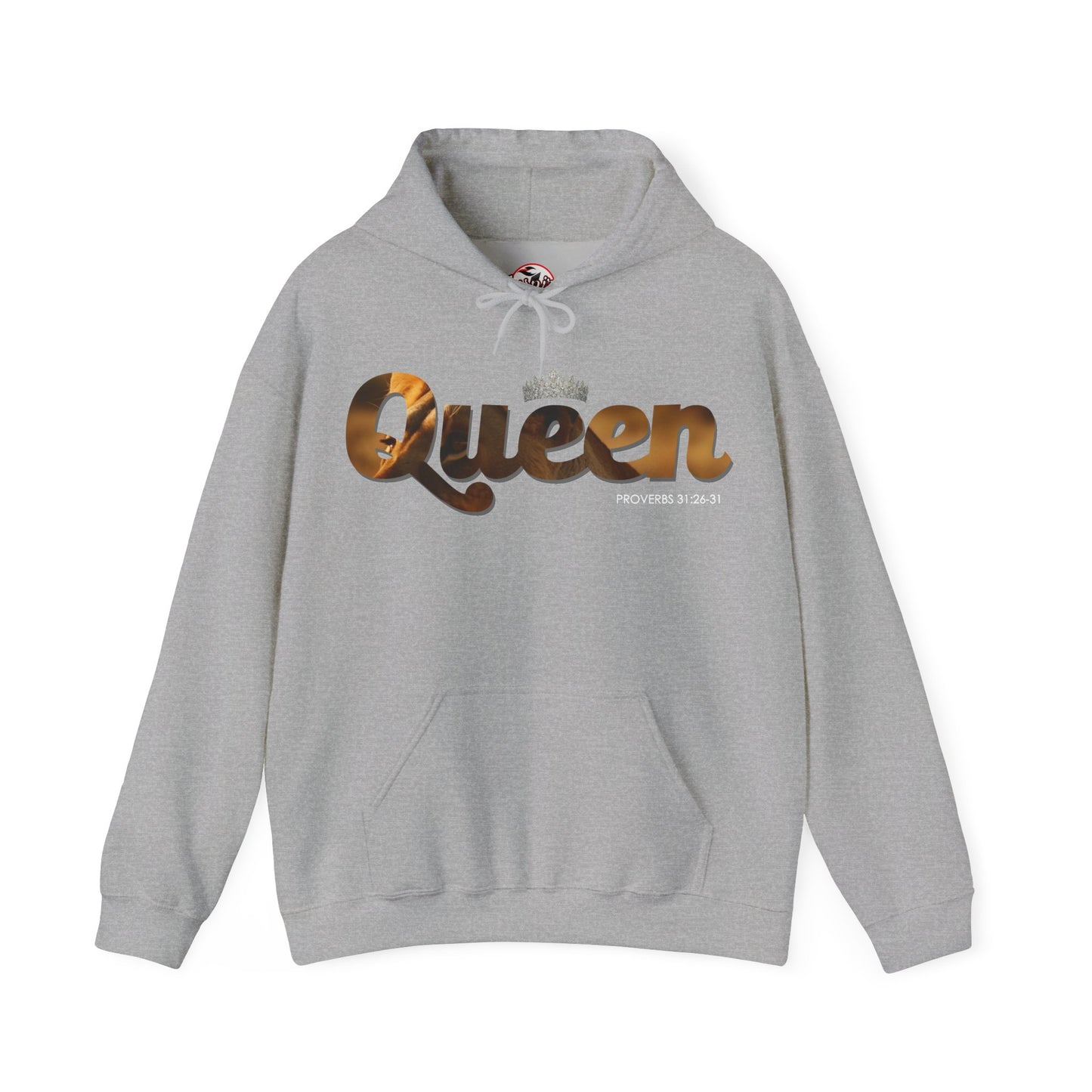 "I am Queen" Womens Affirmation Heavy Blend™ Hooded Sweatshirt