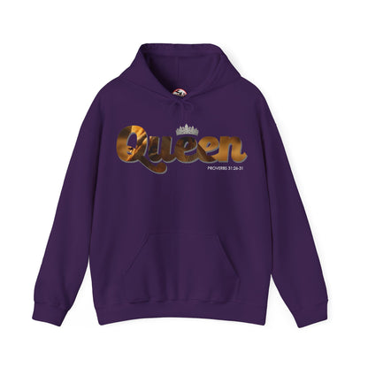 "I am Queen" Womens Affirmation Heavy Blend™ Hooded Sweatshirt