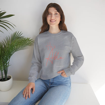 "He's Able" Women's Inspirational Crewneck Sweatshirt