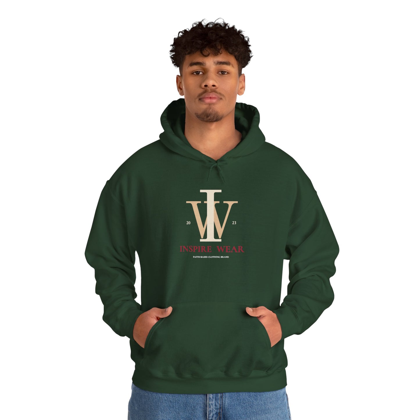 Inspire Wear IW Monogram Logo Pullover Hoodie