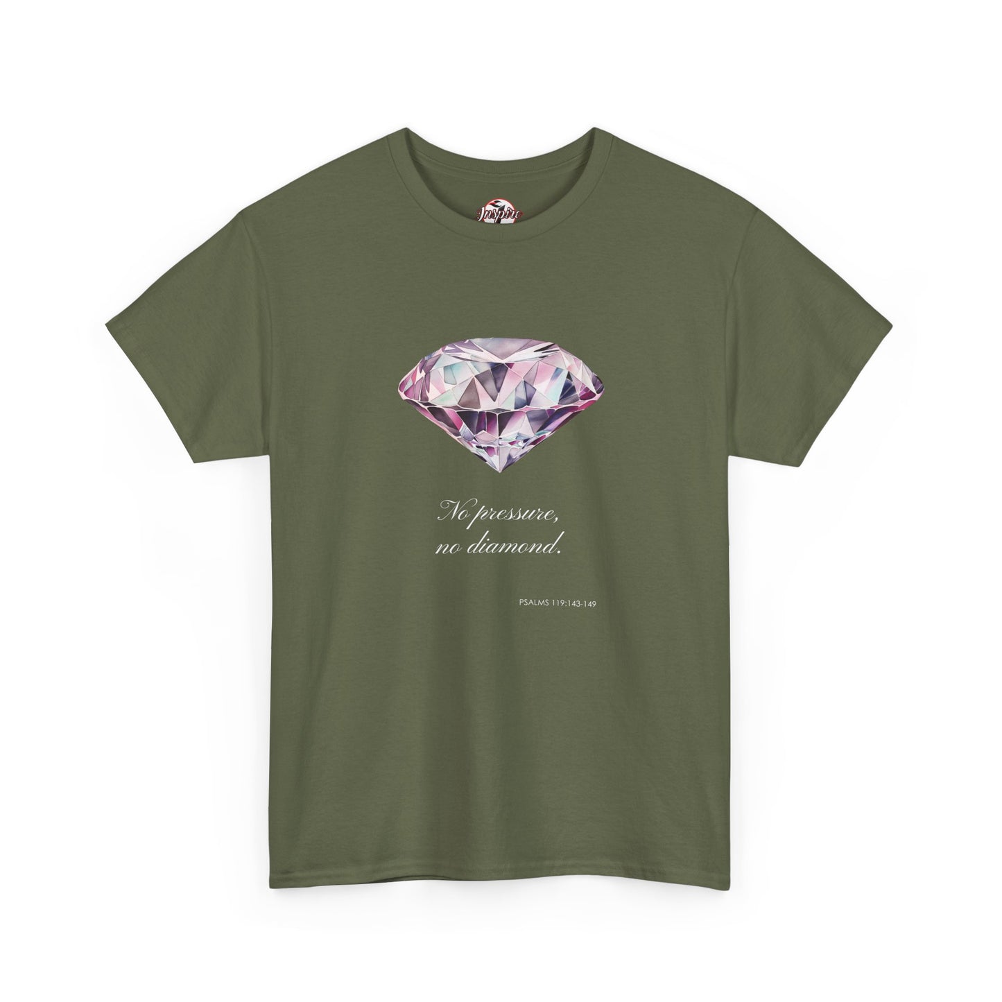 "No Pressure, No Diamond" Women's Inspirational Graphic T-Shirt