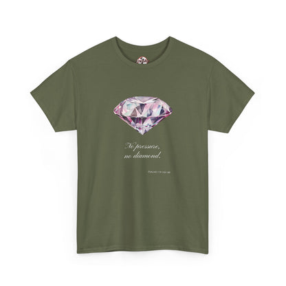 "No Pressure, No Diamond" Women's Inspirational Graphic T-Shirt