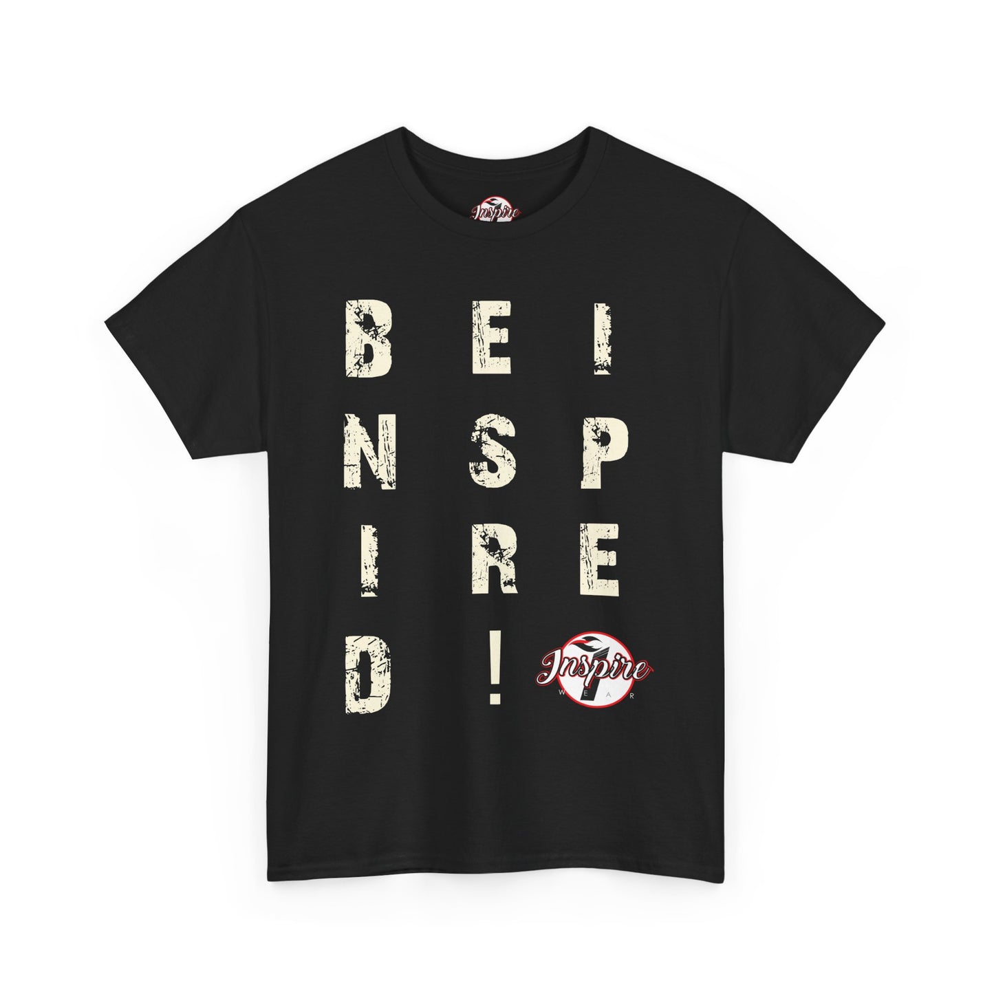 "Be Inspired" Motivational Vertical Graphic T-Shirt