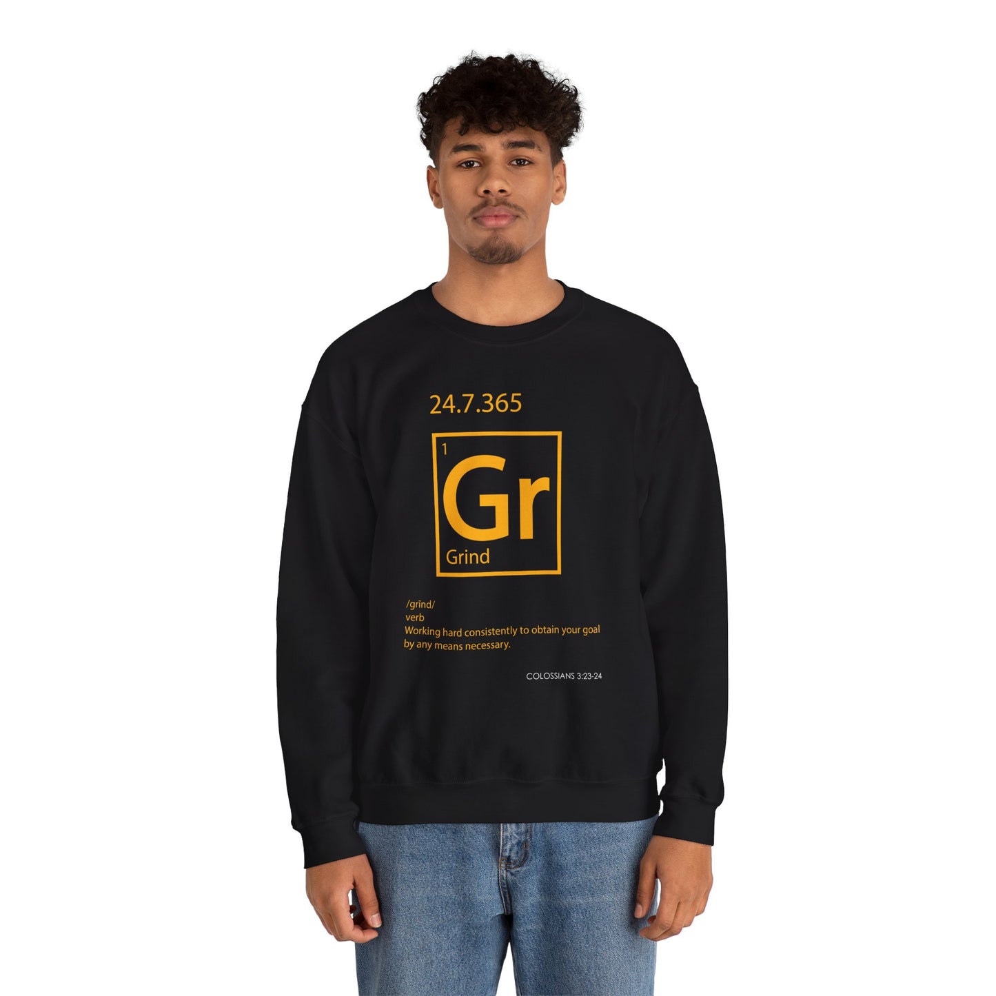 Grind 24/7/365 Motivational Element Crewneck Sweatshirt