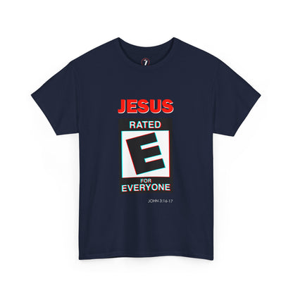 Jesus Rated E Unisex Heavy Cotton Tee Christian T-Shirt