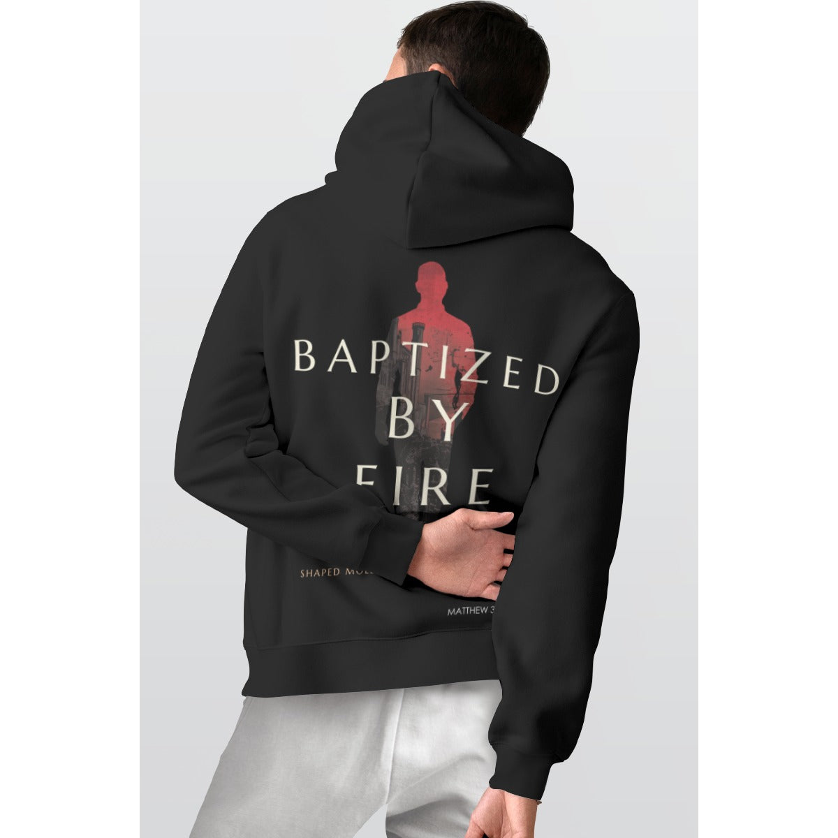Baptized by Fire All-Over Print Men's Thicken Pullover Hoodie