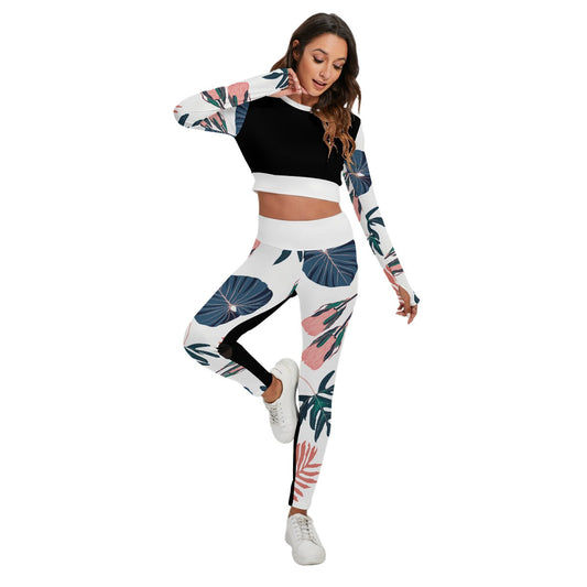 Inspire Wear All-Over Print Women's Sport Set With Backless Top And Leggings