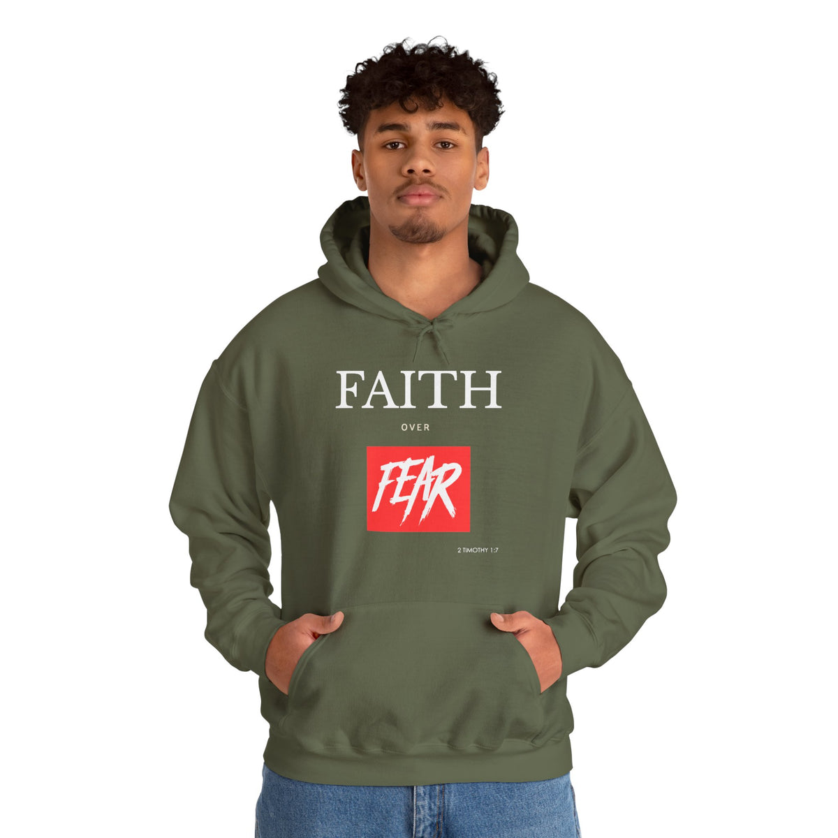 "Faith Over Fear" Inspirational Pullover Hoodie
