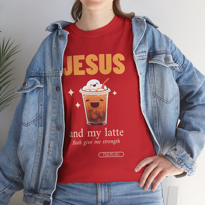 “Jesus and My Latte” Faith & Coffee Unisex Graphic Tee